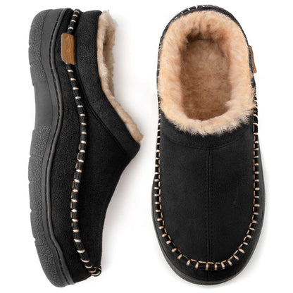 🔥🚀 Hot Sale! Limited Stock! 🌟👟💥Men's Non-Slip Warm Plush Slip-On Loafers with Wide Toe Box 