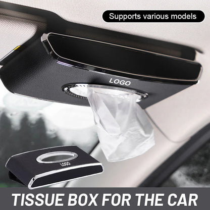 Car sun visor tissue box