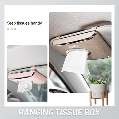 Car sun visor tissue box