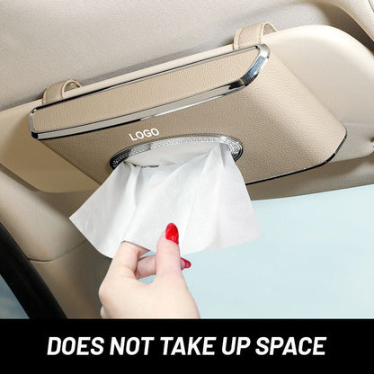 Car sun visor tissue box