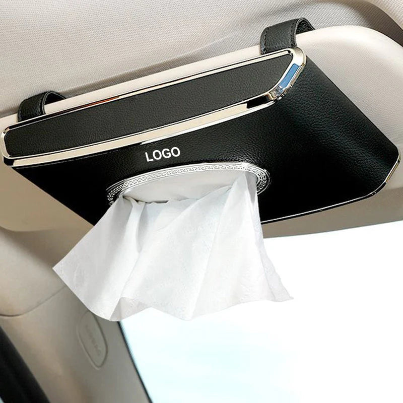 Car sun visor tissue box