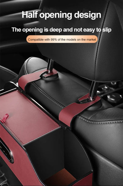 Car Multifunctional Leather Tissue Storage Box