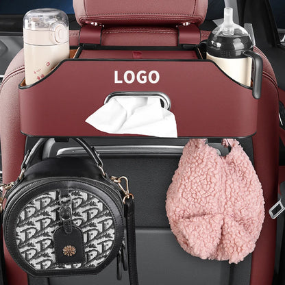 Car Multifunctional Leather Tissue Storage Box