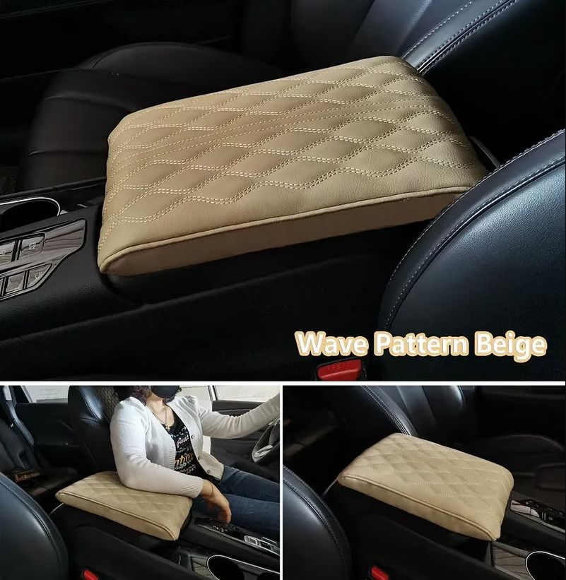 Memory Cotton Leather Car Armrest Box Pad (Universal style)